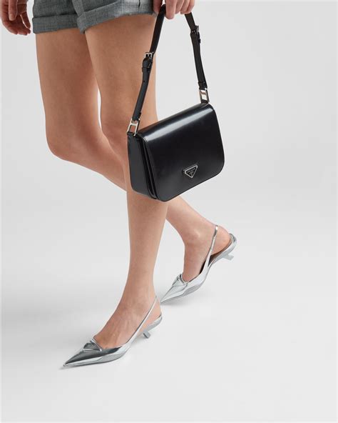 prada flat slingback|Prada heels price.